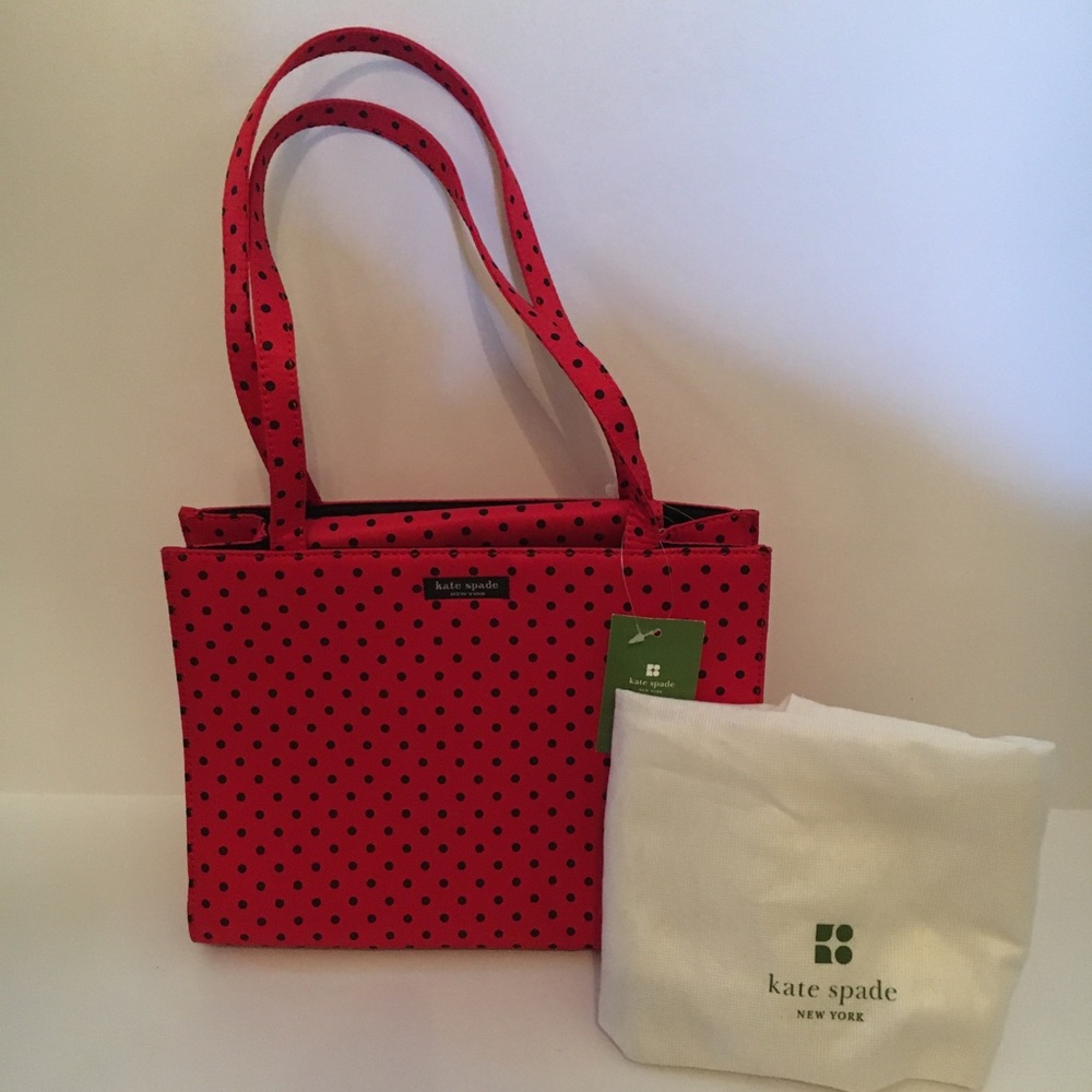 NWT Kate Spade Red Polka Dot Purse